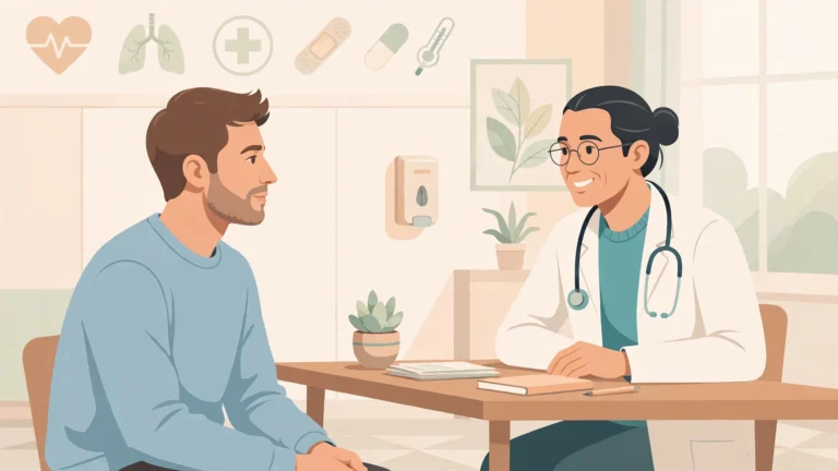 Young man talking to a doctor about erectile dysfunction young men concerns