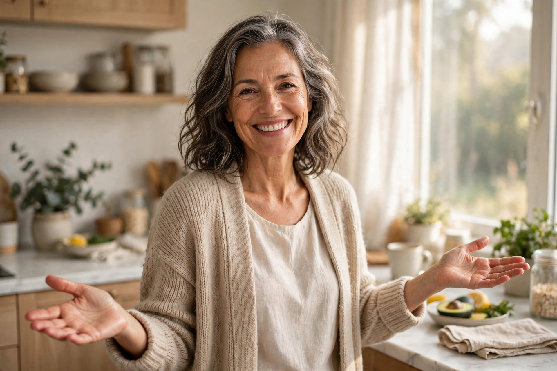 Woman in her 50s feeling comfortable and confident, reflecting the benefits of vaginal estrogen cream