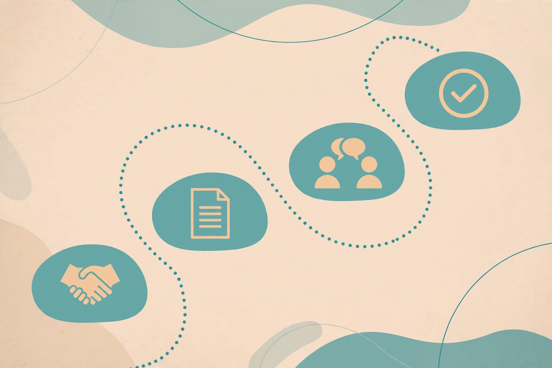 Infographic-style illustration of stepping stones showing the step-by-step couples mediation process.