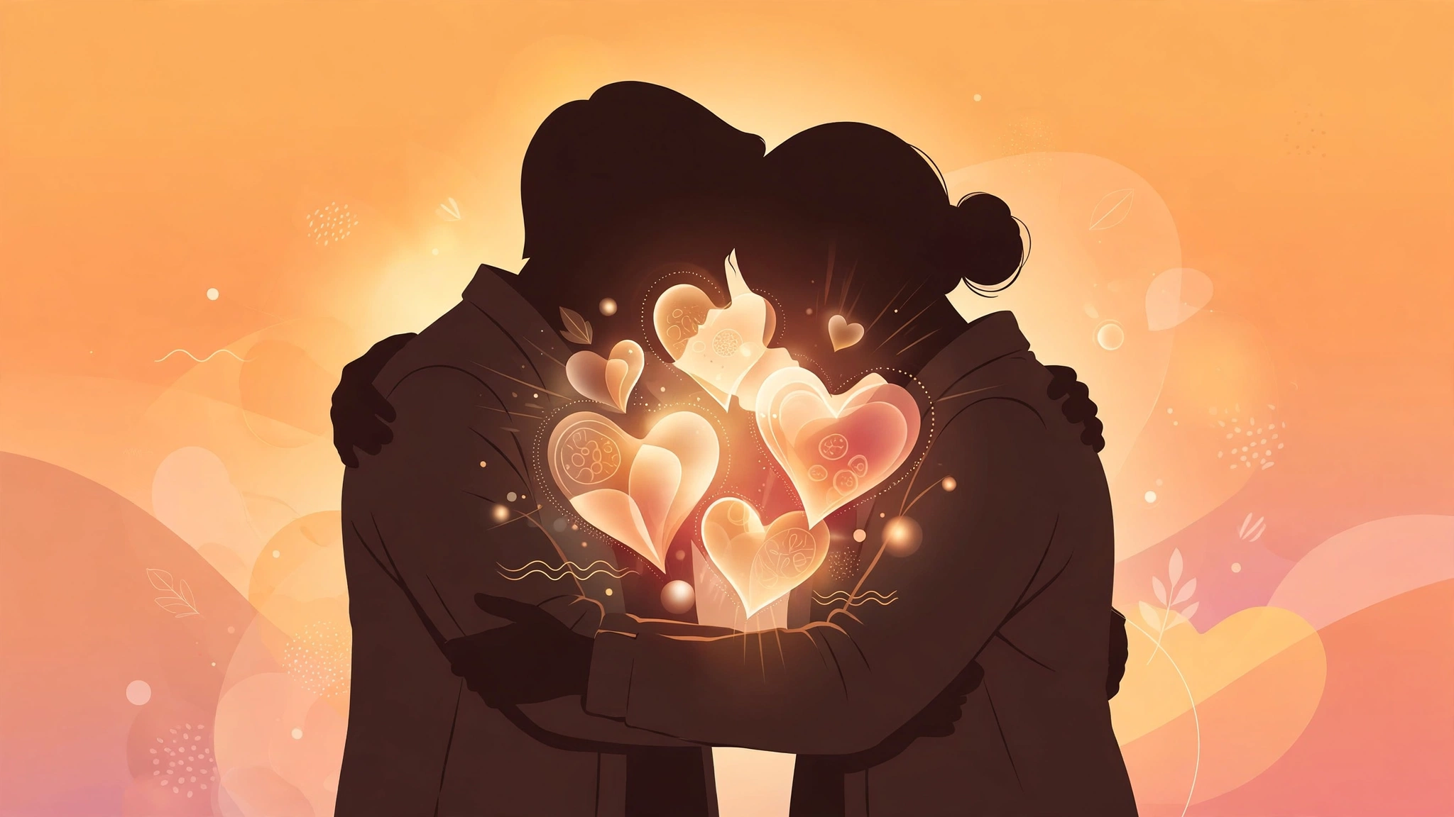 Romantic couple silhouette for cowgirl position tips on intimacy