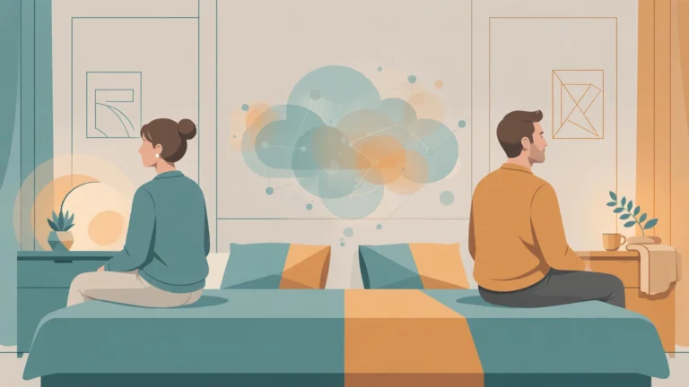 Depression low sex drive causes explained in a medical illustration