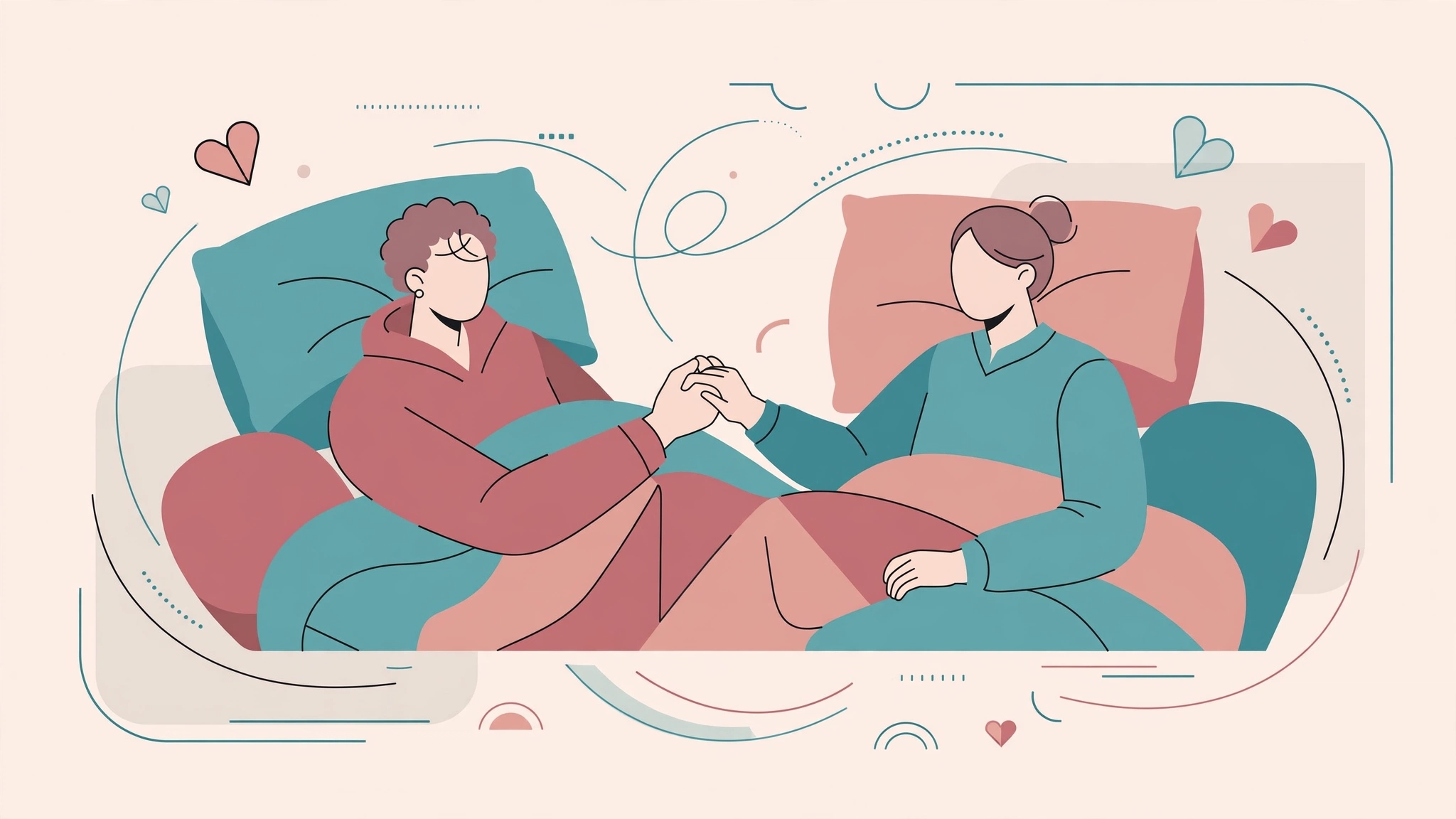 Couple communicating and relaxing together — doggy style tips for couples comfort guide