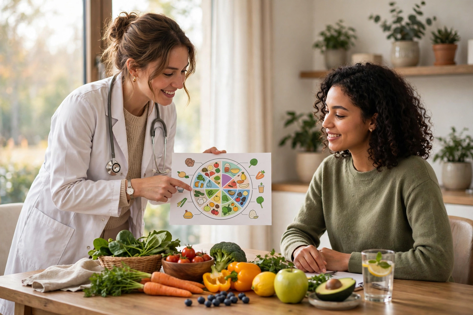 Dietitian consulting a patient about an endometriosis diet plan