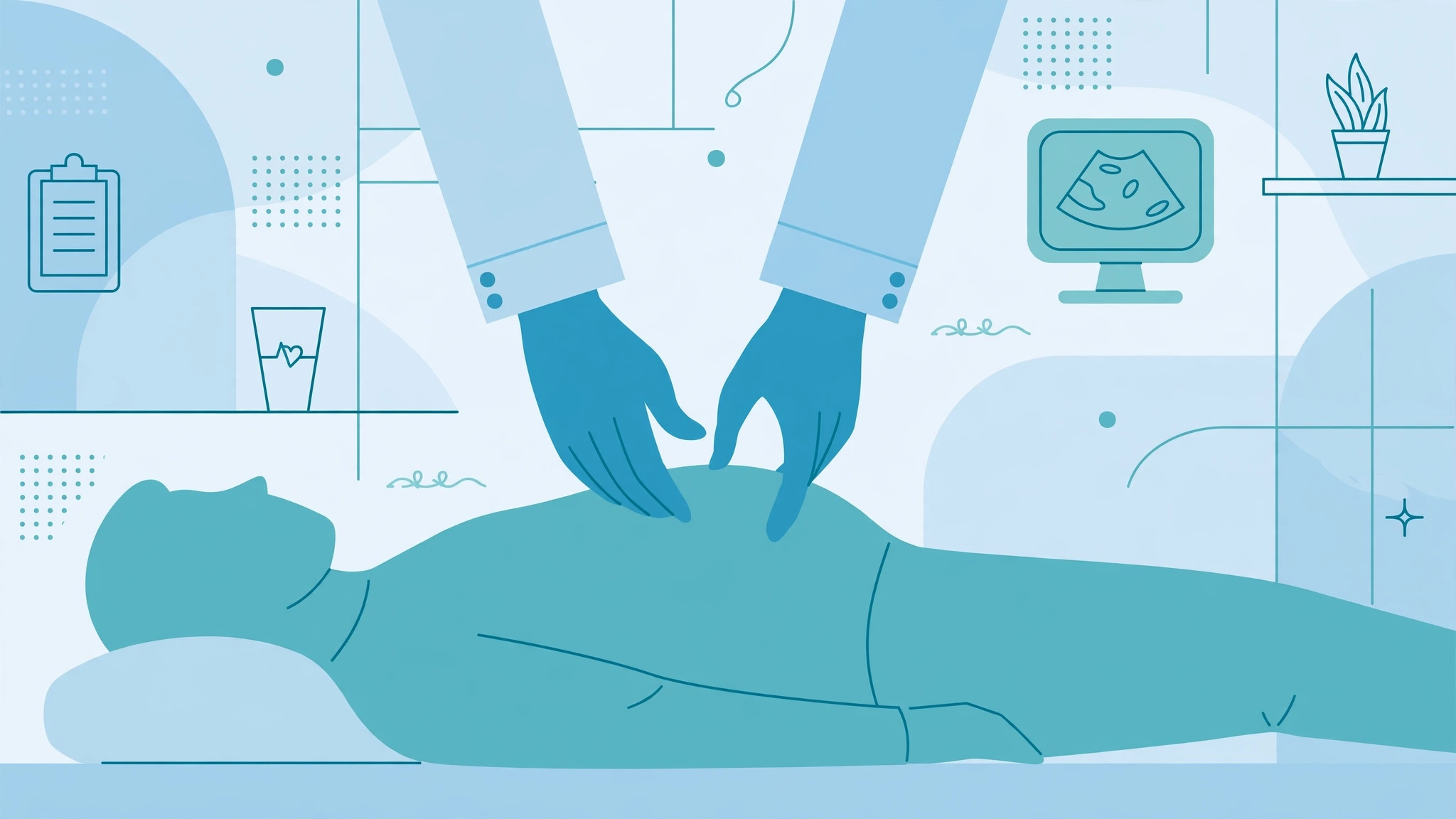 Doctor examining a patient to diagnose epididymitis and rule out testicular torsion