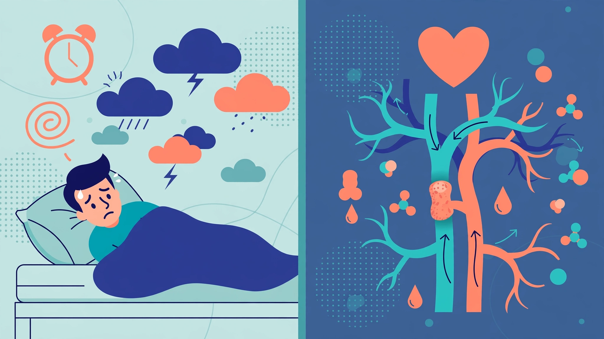 Comparison illustration of psychological vs physical erectile dysfunction causes