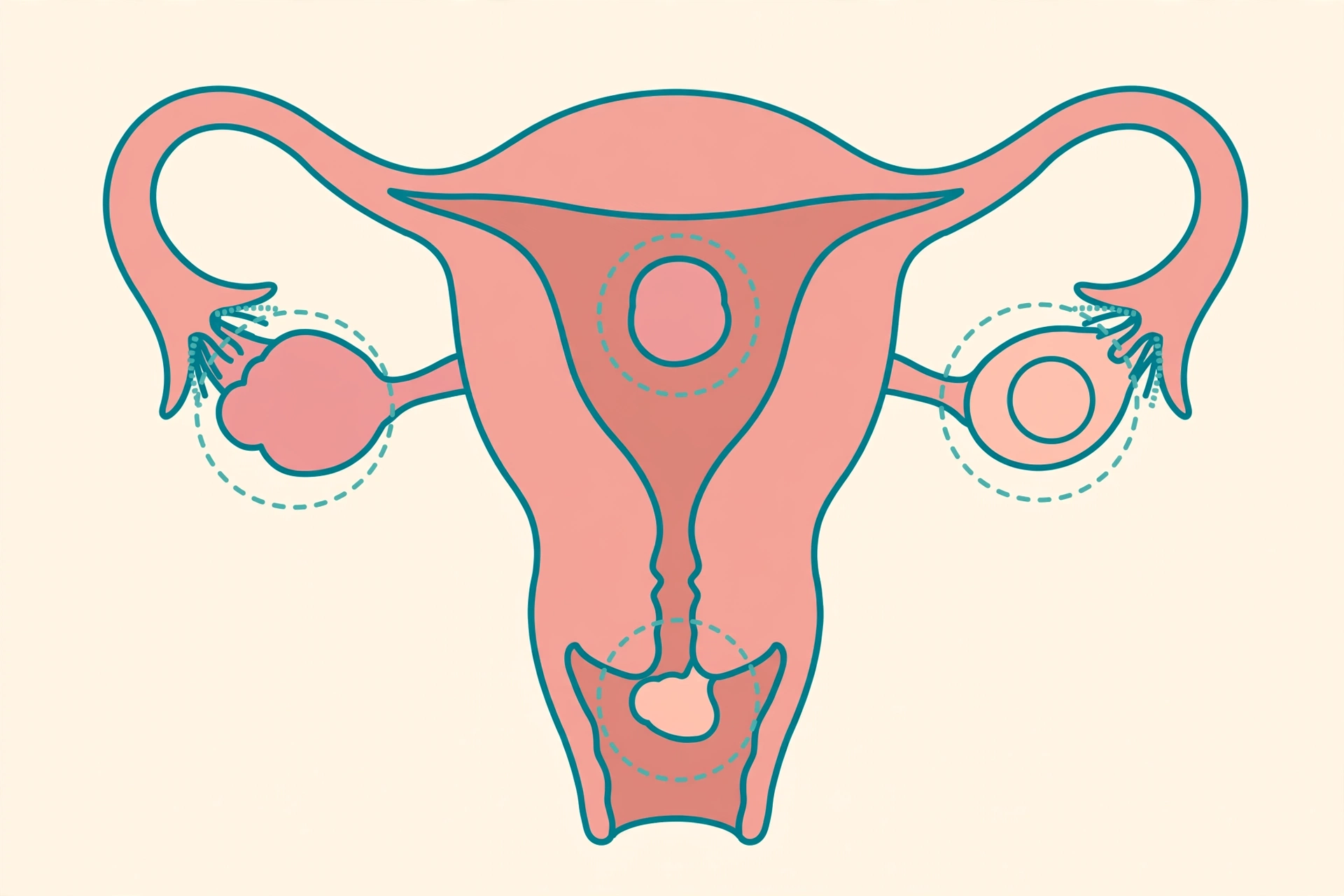 Diagram of fibroid types linked to fibroids and painful sex