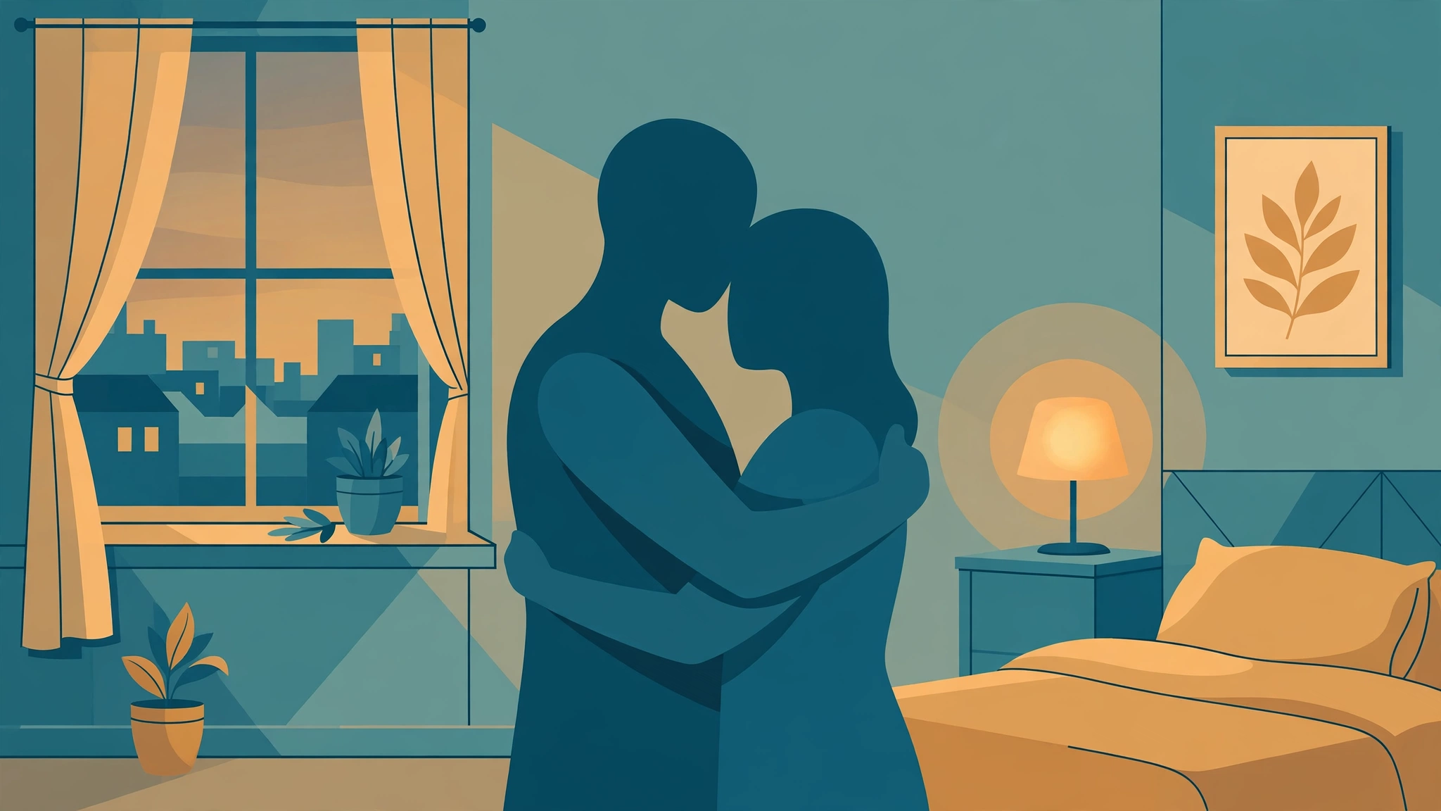 How to be good in bed: a couple embracing tenderly, symbolizing intimacy and connection