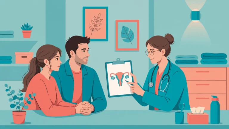 Infertility causes in couples: a couple consulting a fertility specialist