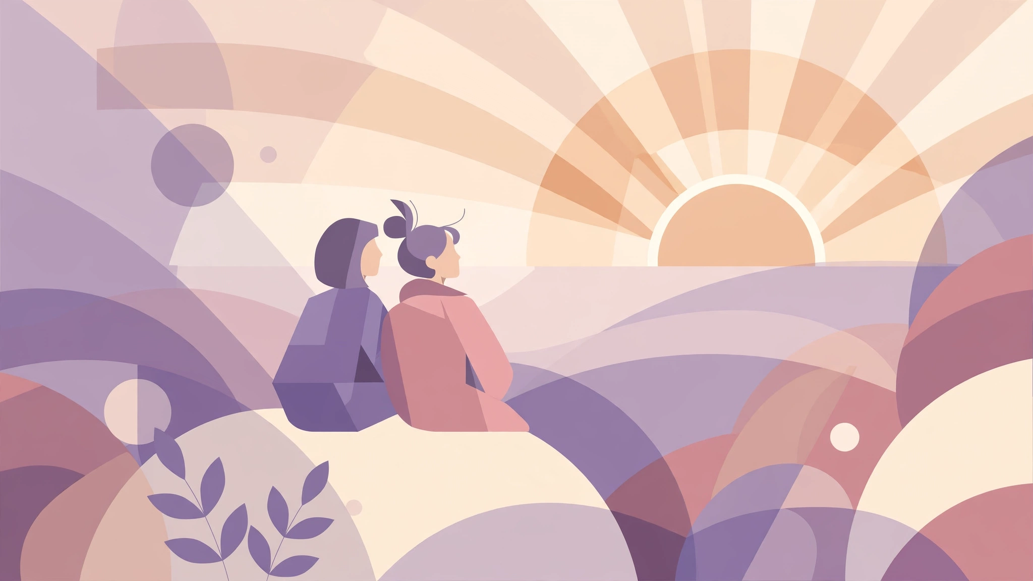 Couple sitting close together watching a sunrise, representing renewed intimacy after surgery