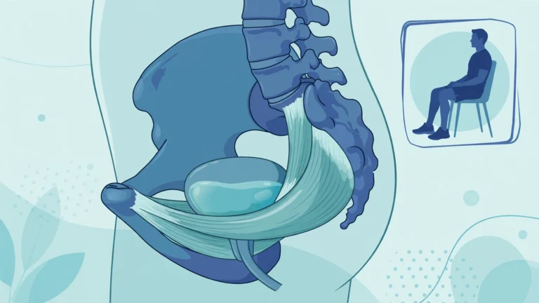 Kegel exercises for men: pelvic floor anatomy illustration showing muscles supporting the bladder