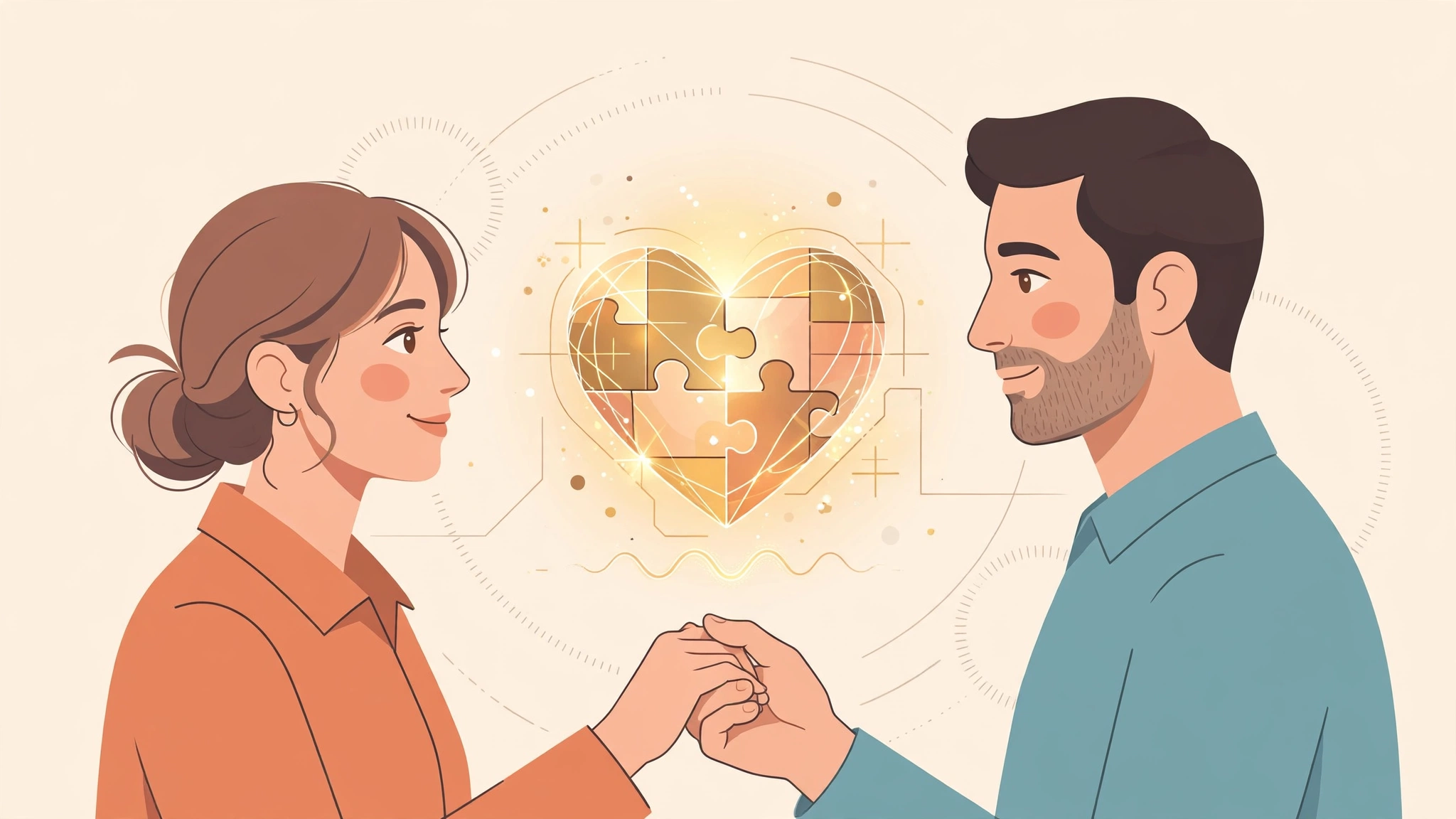 Couple reconnecting and rebuilding attraction in a long relationship