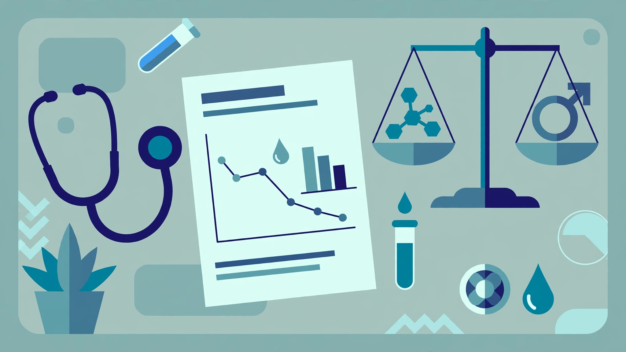 Doctor reviewing blood test results to identify low libido men causes