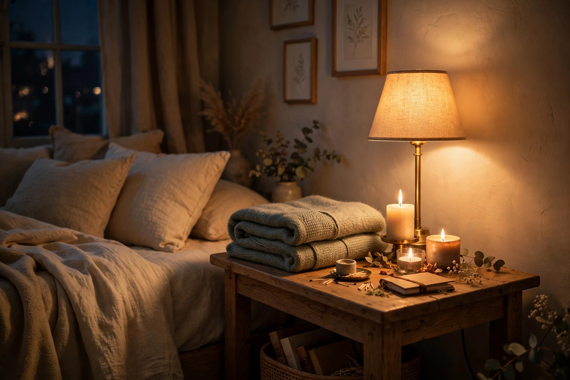 Couple-friendly bedroom setup with candles for sex after long break tips