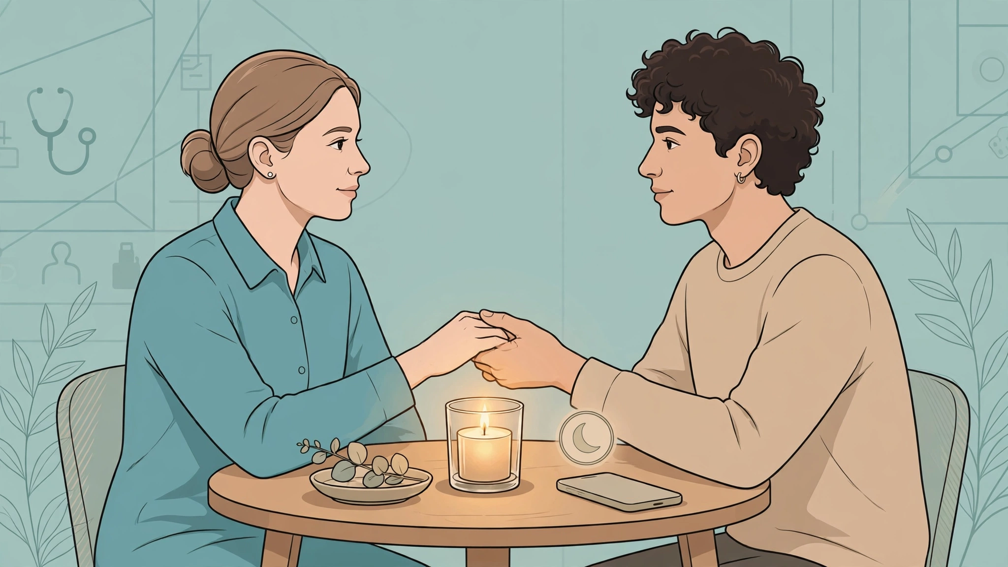 Couple practicing digital attention hygiene to protect mindfulness and intimacy