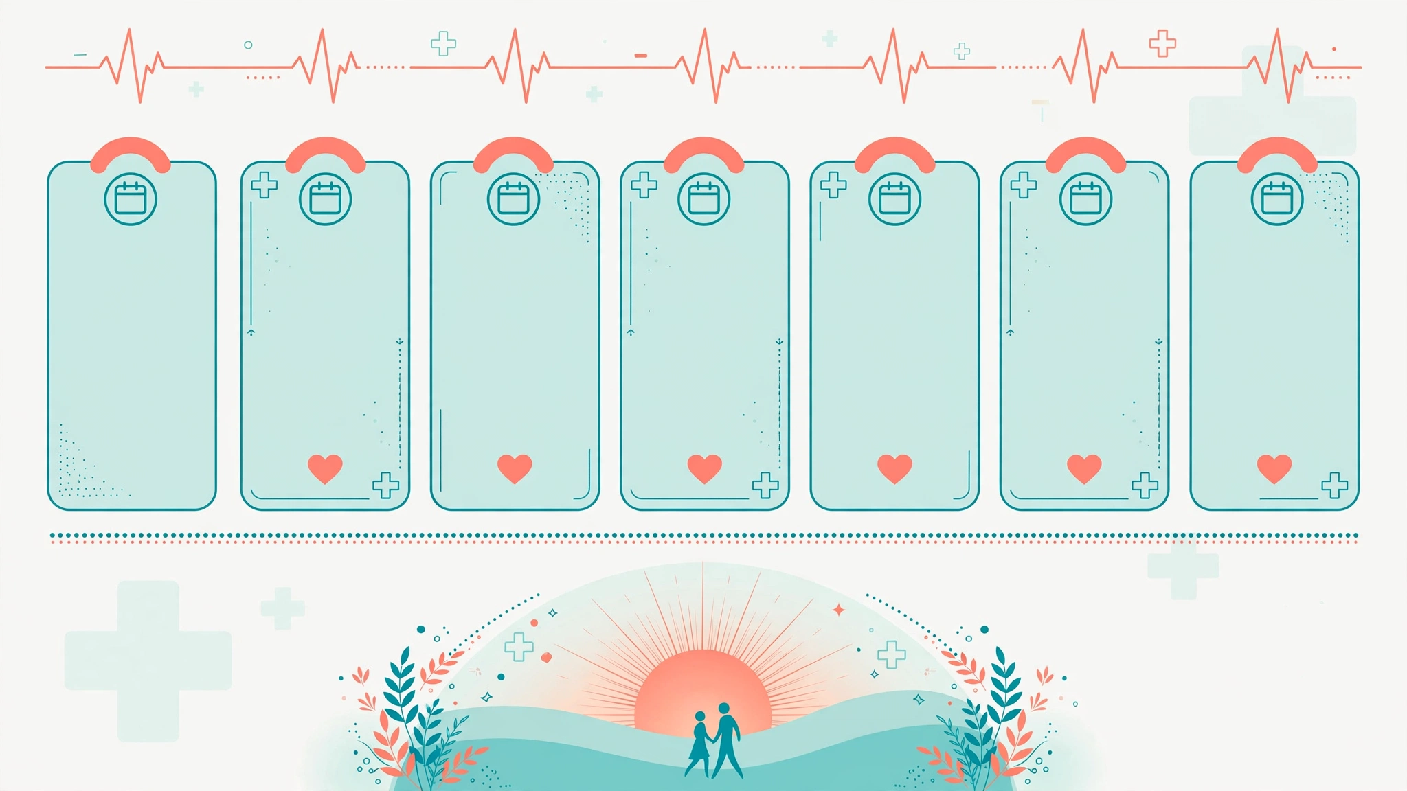 Illustration of a weekly planner symbolizing scheduled couple time for mismatched libidos in marriage
