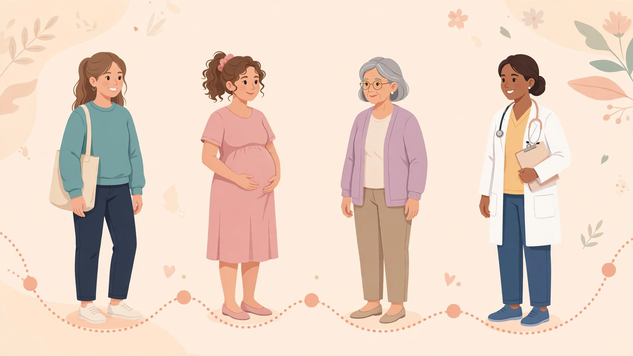Women of different life stages asking their OBGYN sexual health questions