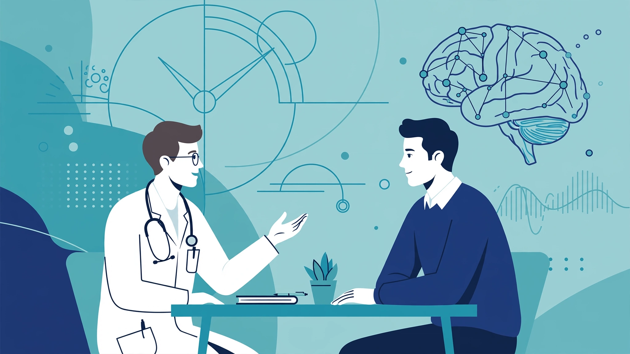 Doctor consulting a patient about premature ejaculation treatment options