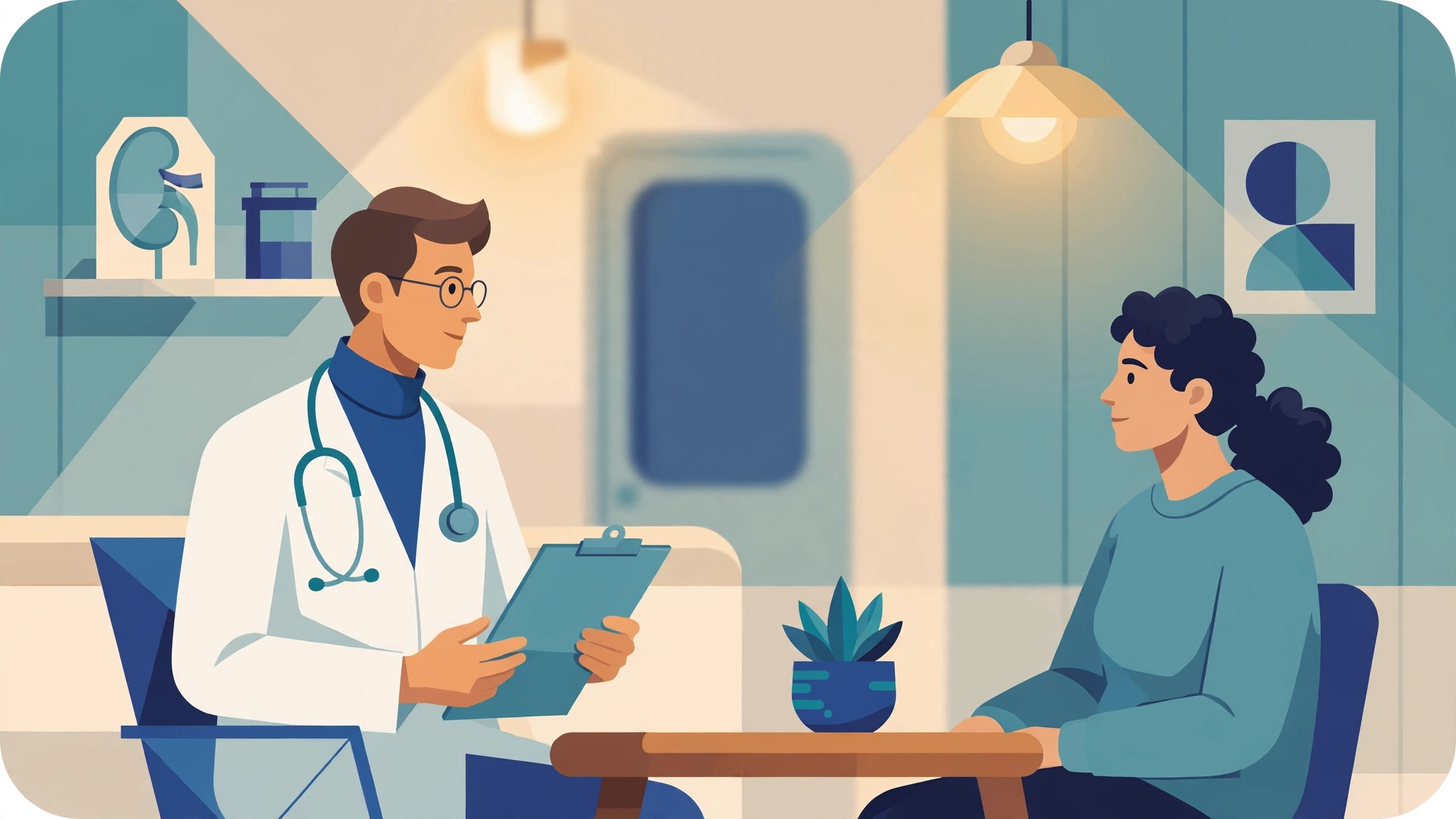 Doctor consulting a patient about prostatitis symptoms and treatment options