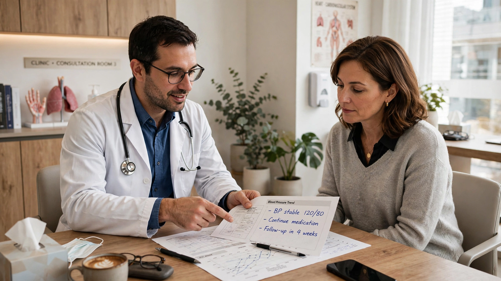 Doctor consulting with a patient about pudendal neuralgia symptoms in a clinic