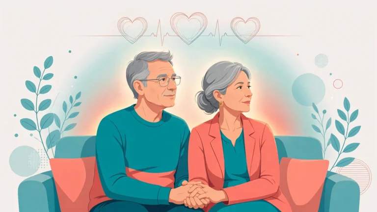 Couple holding hands on a couch, rebuilding intimacy in a long-term relationship