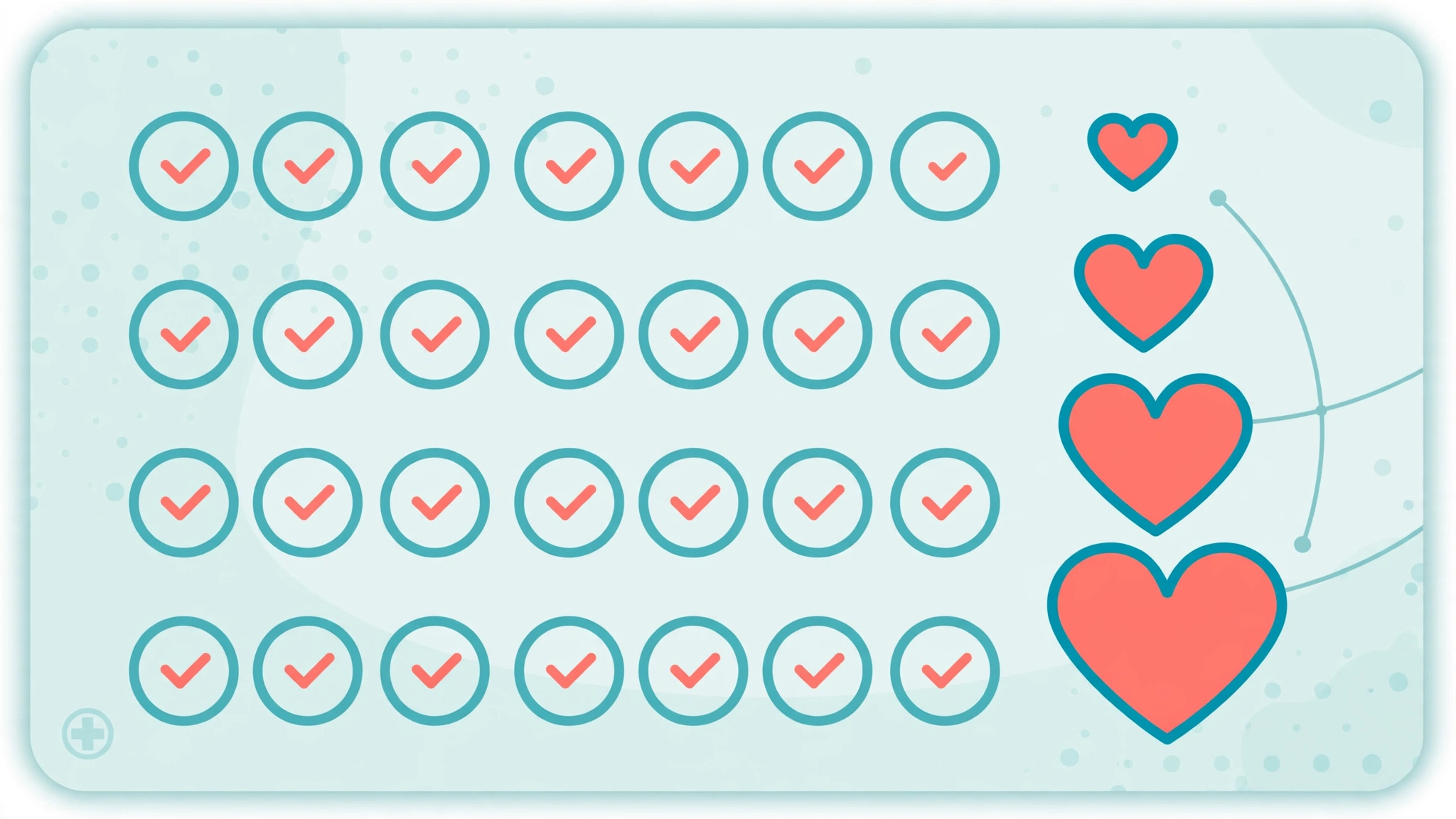 Calendar with checkmarks showing a 4-week plan to rebuild intimacy