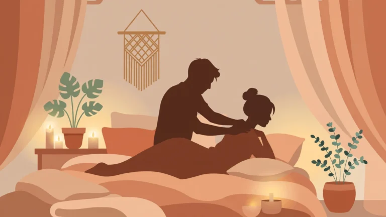 Couple sharing a relaxing massage demonstrating sensual massage techniques couples practice at home