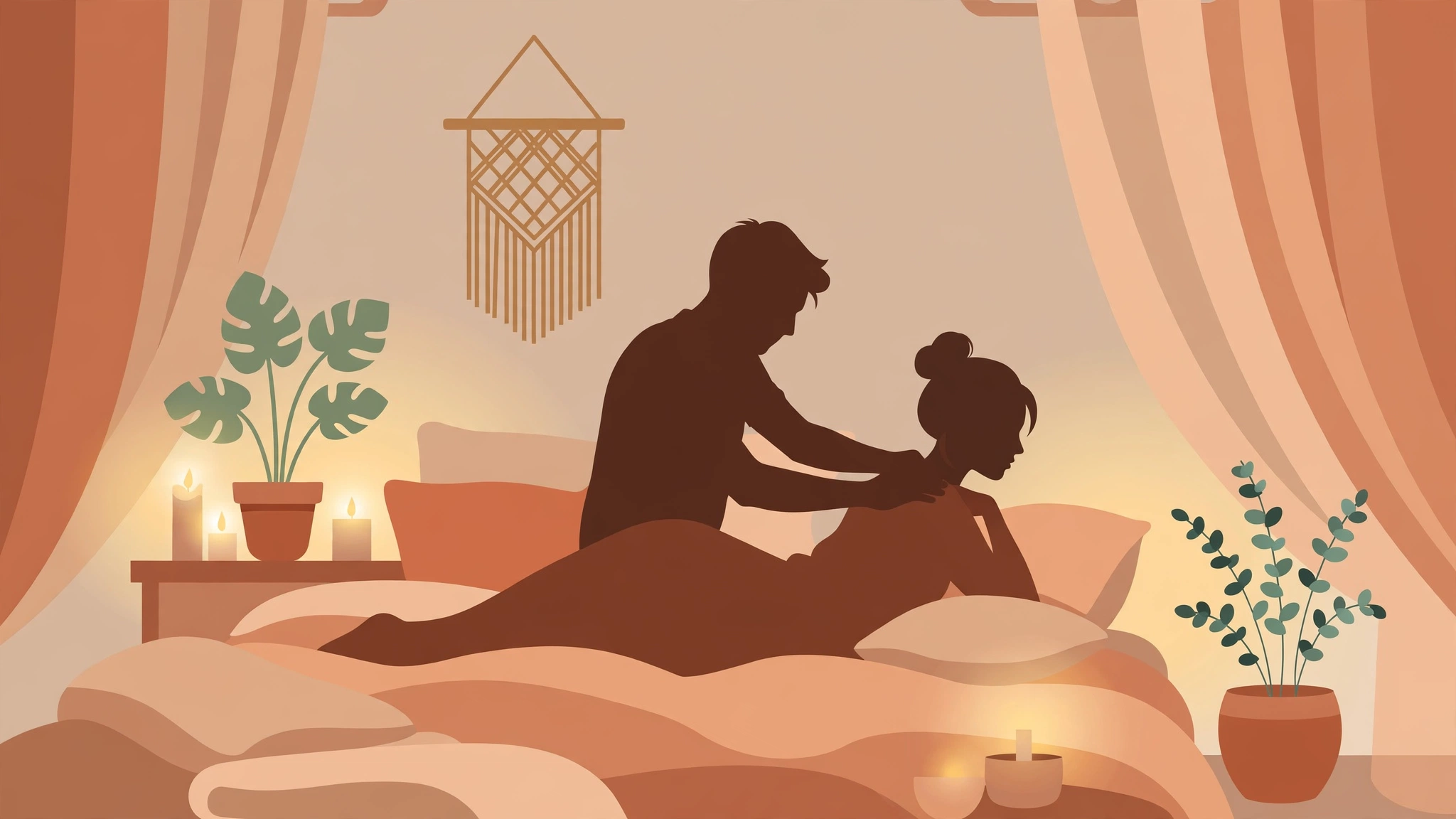 Couple sharing a relaxing massage demonstrating sensual massage techniques couples practice at home