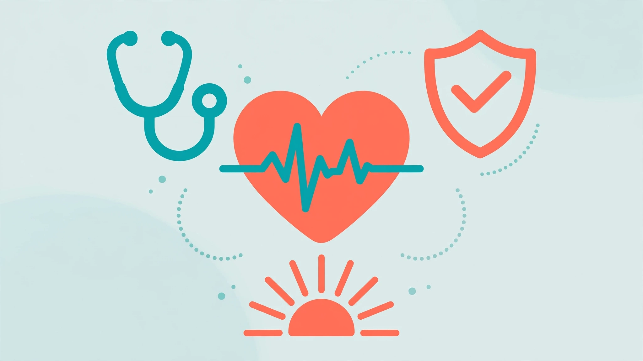 Heart with ECG pulse line, representing heart-safe intimacy after a heart attack