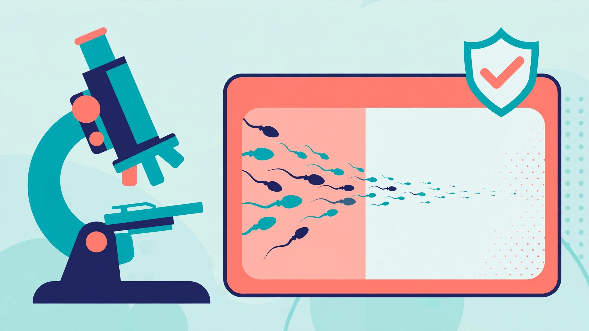 Illustrated guide to the semen analysis confirming sex after vasectomy recovery is complete