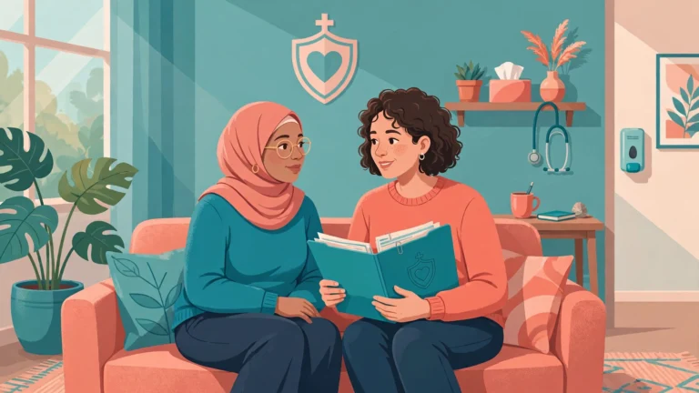 Couple having the sexual health new relationship talk in a calm setting