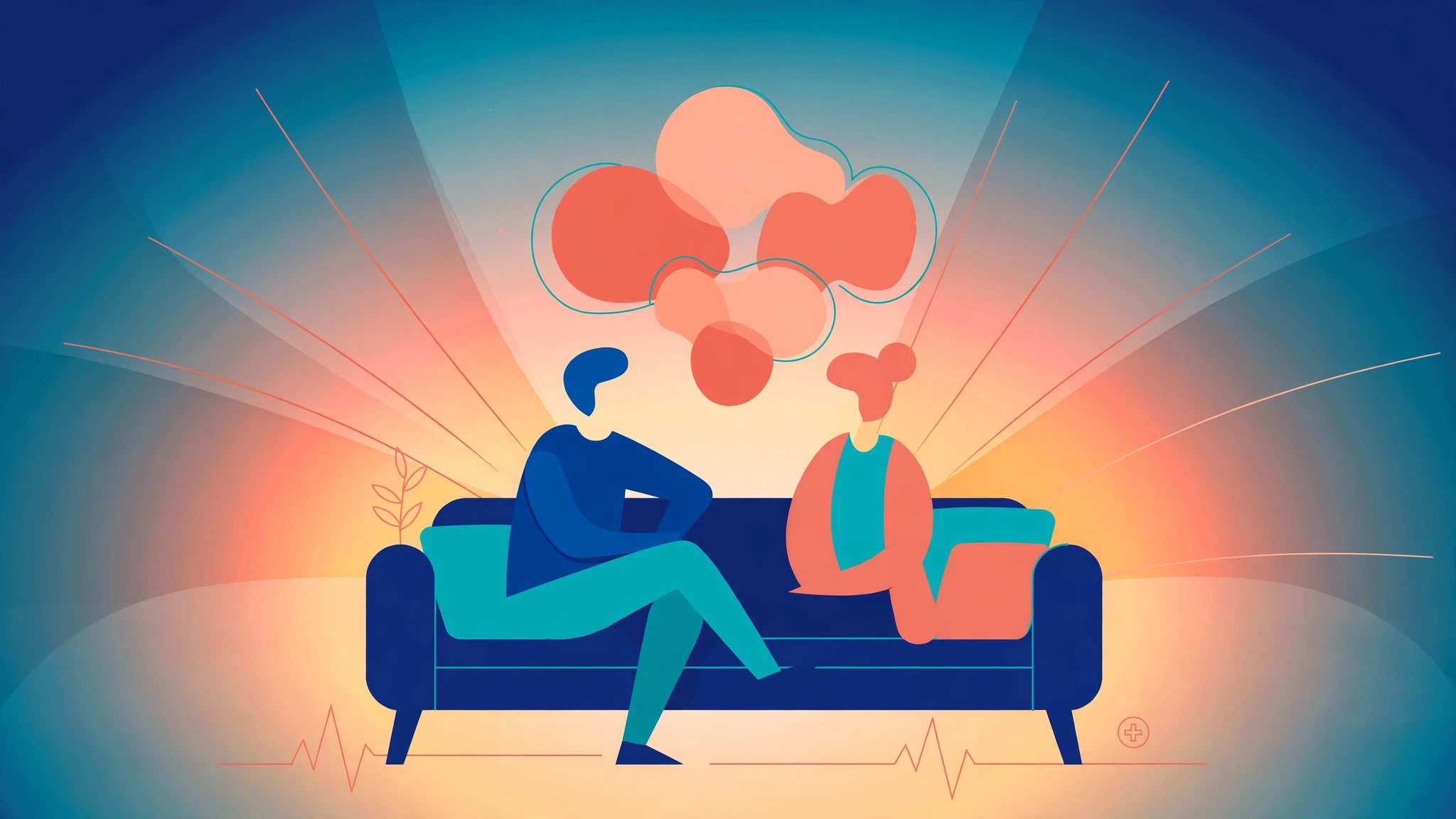 Couple in conversation illustrating how communication helps couples facing situational ED