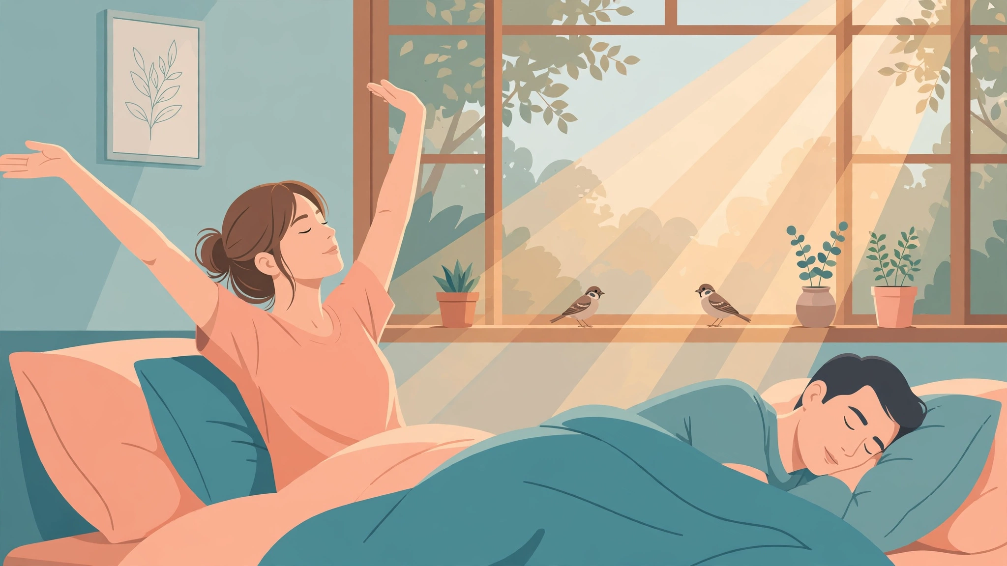 Circadian rhythm illustration showing the 24-hour sleep and hormone cycle