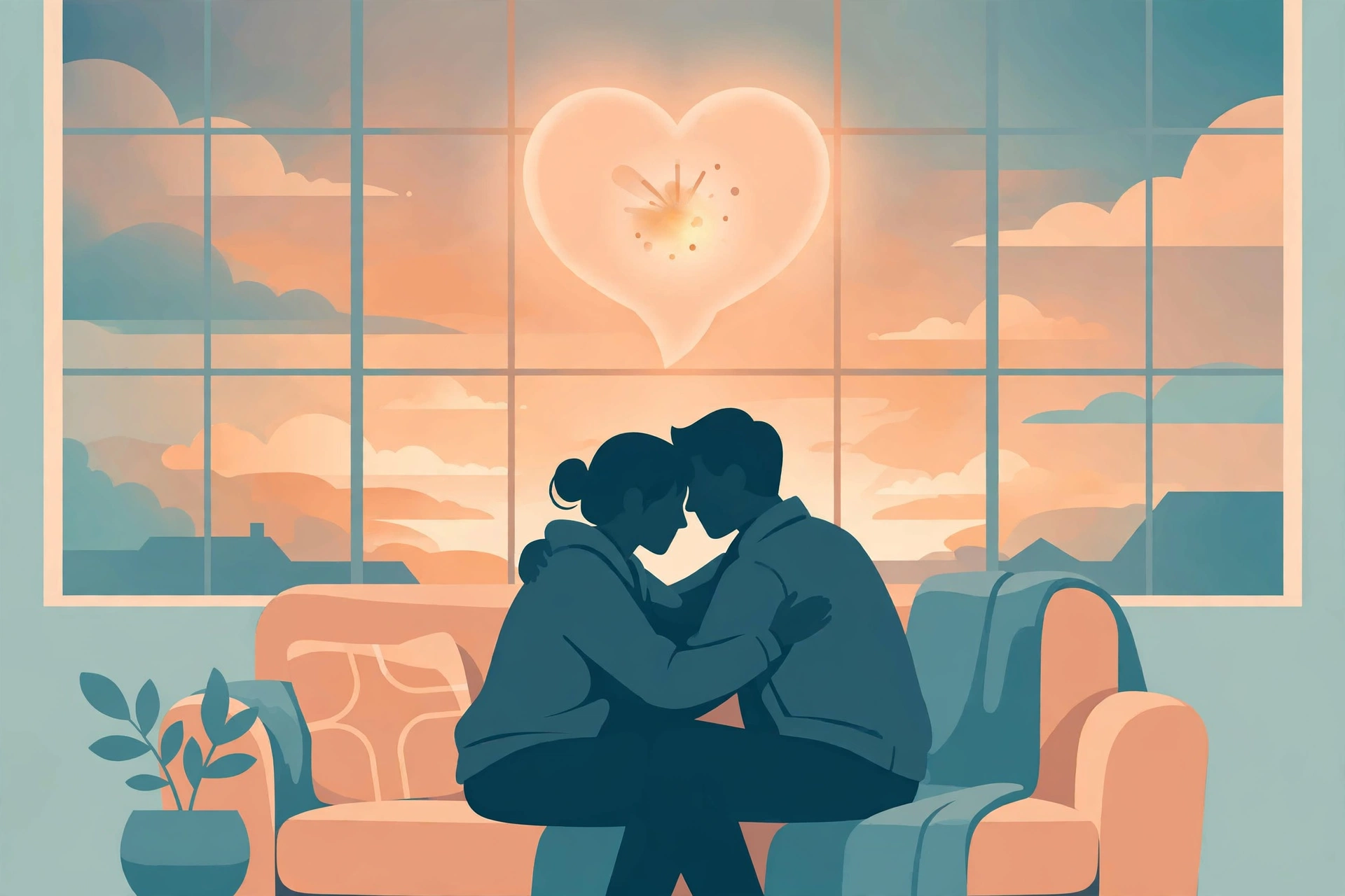 Couple talking about sexual fantasies together in a relaxed, trusting moment