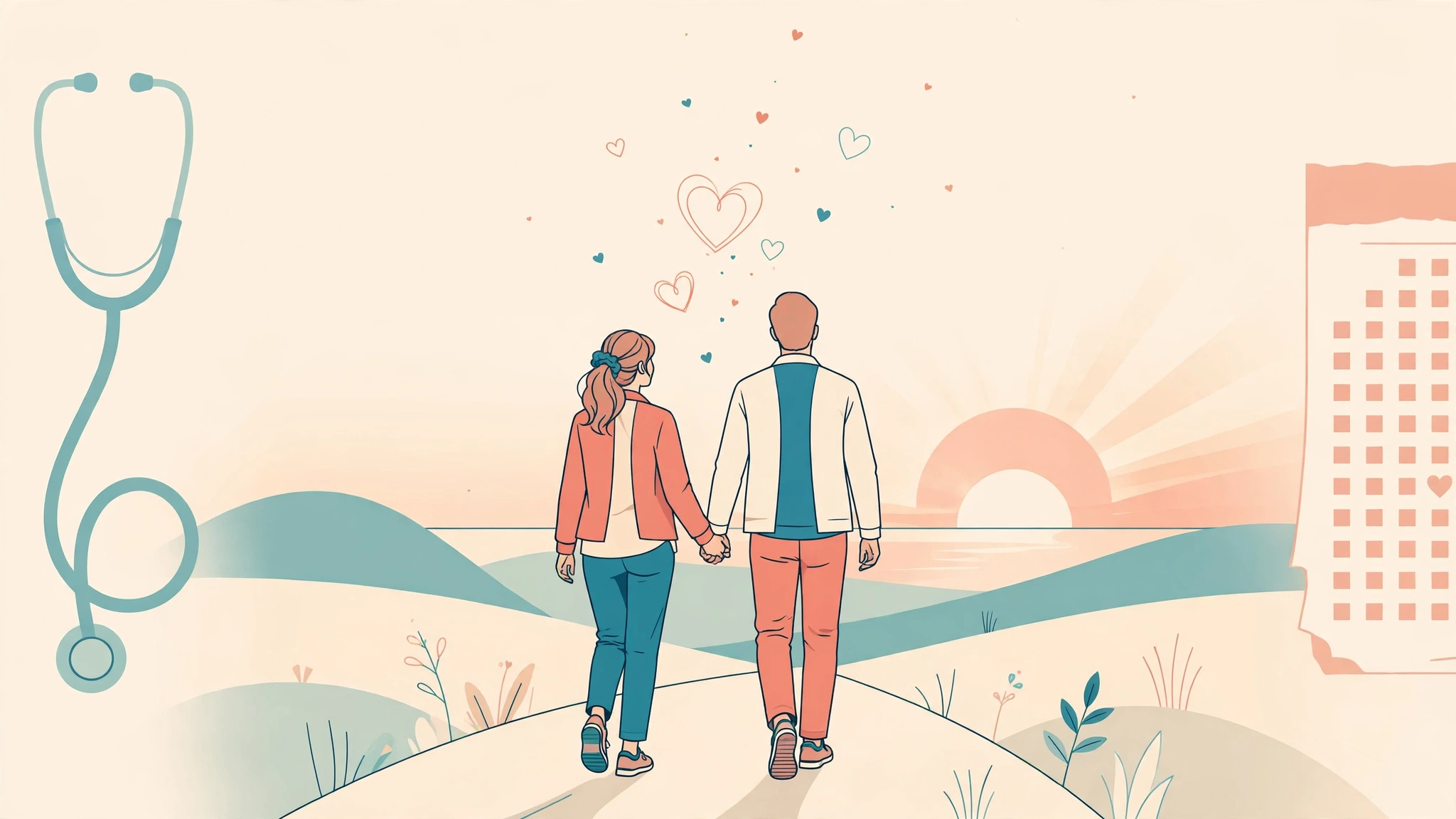 Couple holding hands on their fertility journey, one of the key trying to conceive tips being to keep intimacy enjoyable