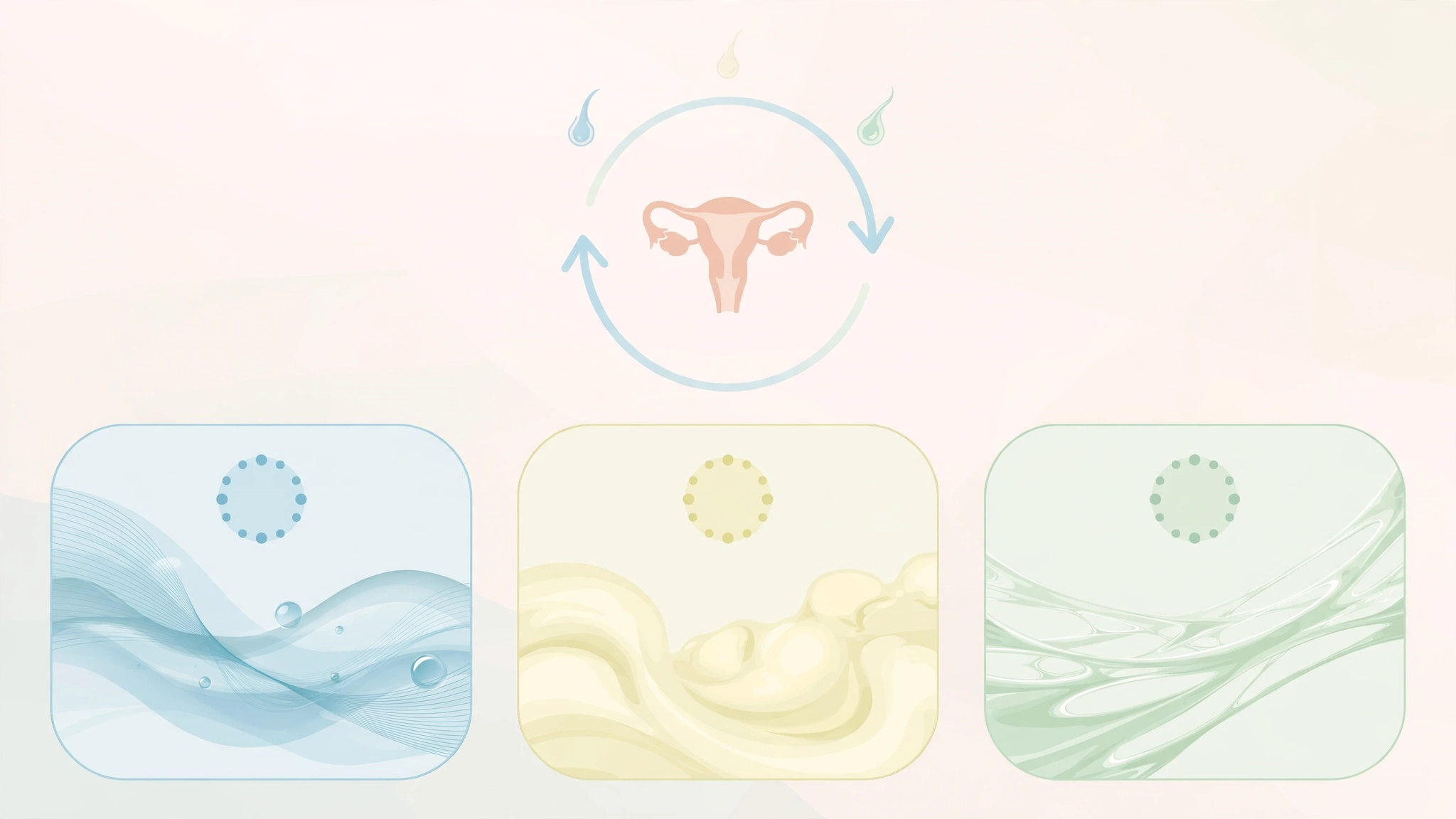Vaginal discharge normal vs abnormal cycle chart showing how cervical mucus changes across the month