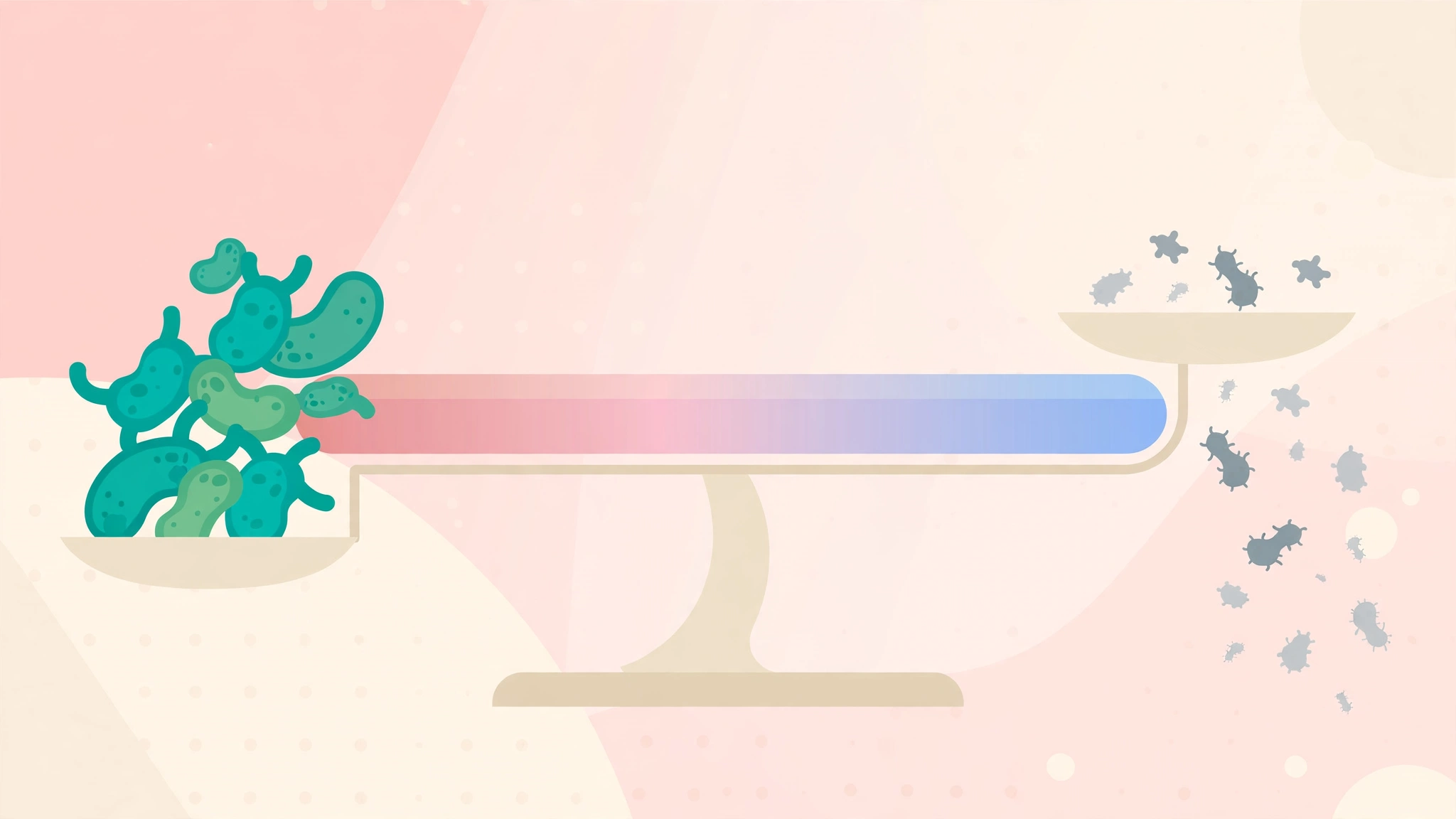 vaginal ph balance explained — balance-scale illustration of the acidic vaginal environment