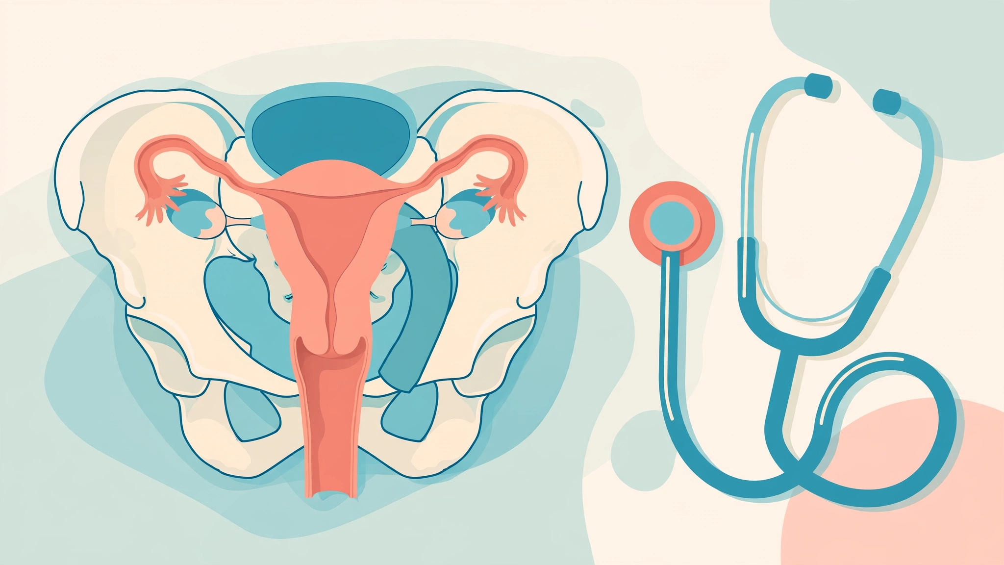 Medical illustration explaining common causes of painful sex