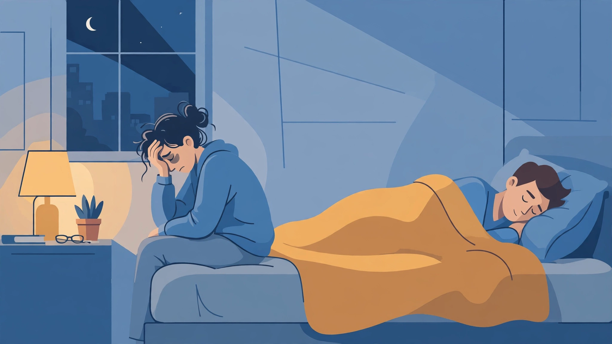 Partner feeling stressed and exhausted, a common reason for sexual withdrawal