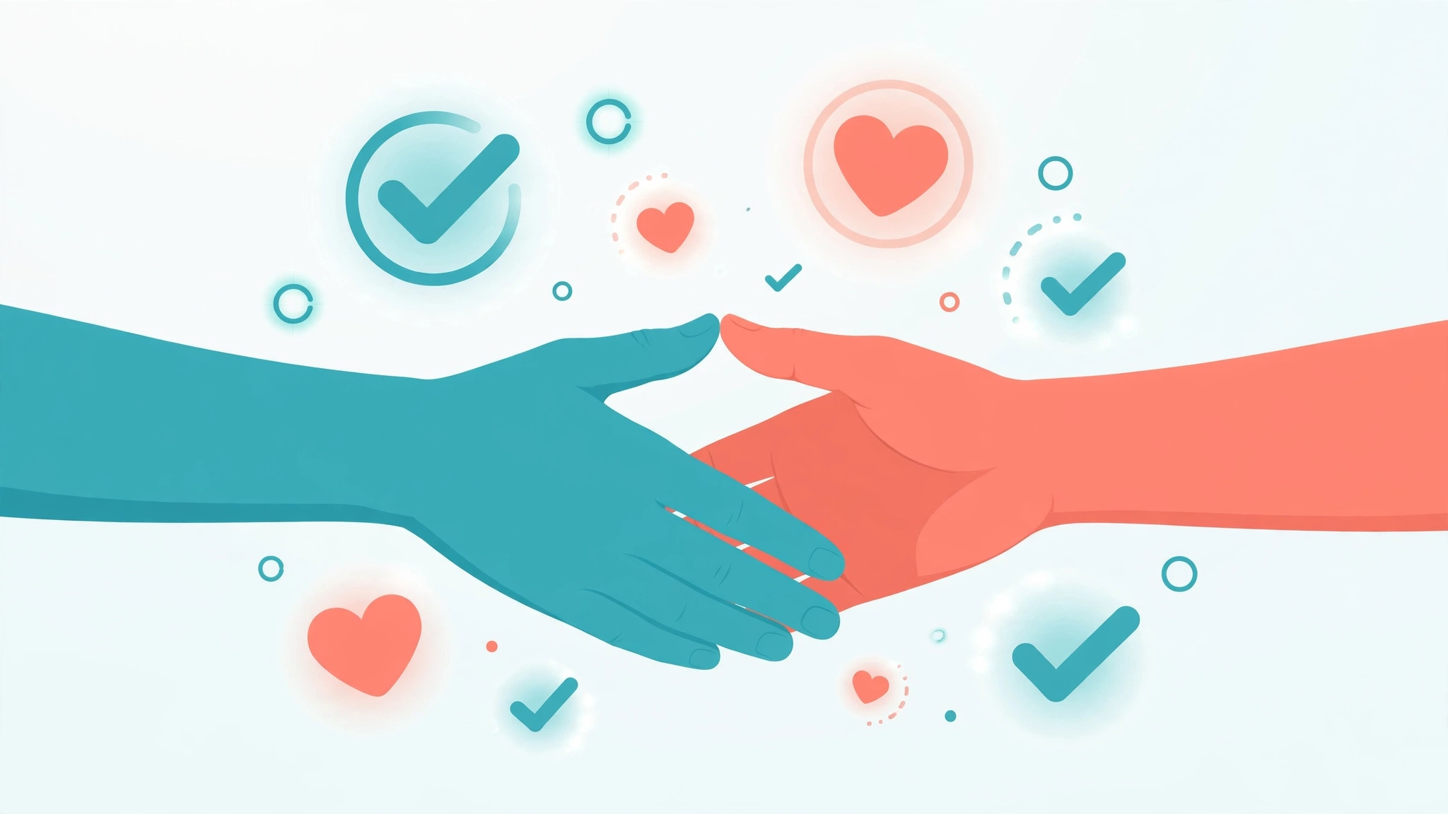 Illustration of mutual agreement and respect in intimate relationships